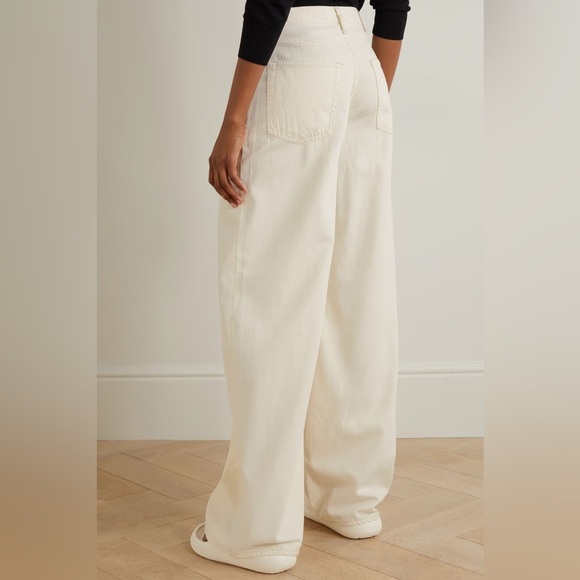 Rag & Bone ecru Sofie high-rise wide-leg jeans - size 30 - Picture 2 of 8